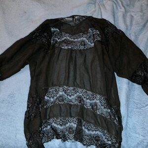 Black swimsuit cover up